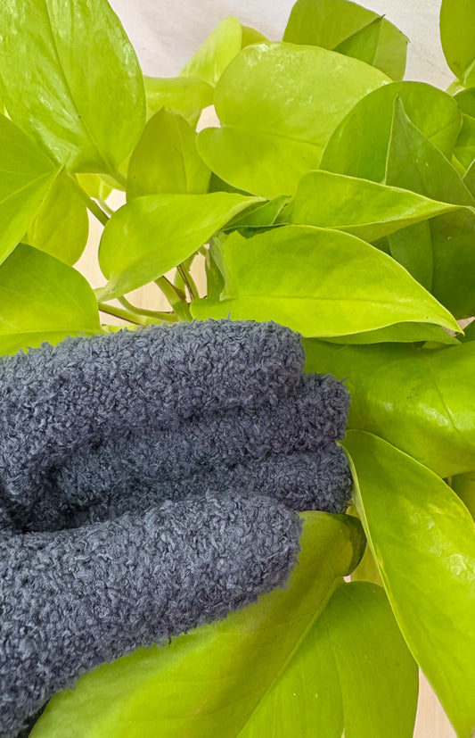 Gloves for cleaning houseplant leaves